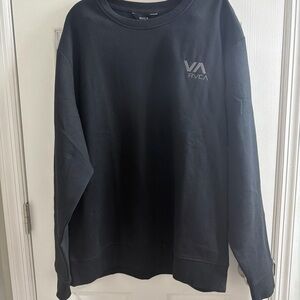 RVCA Wilson Crewneck Pullover Black Sweatshirt Sz XL X Large